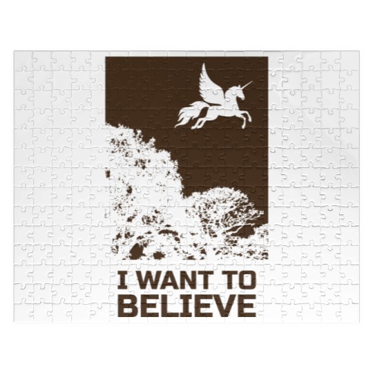 Unicorn "I Want To Believe" UAP Outfit Alien Ufo Jigsaw Puzzles