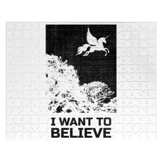 Unicorn "I Want To Believe" UAP Outfit Alien Ufo Jigsaw Puzzles
