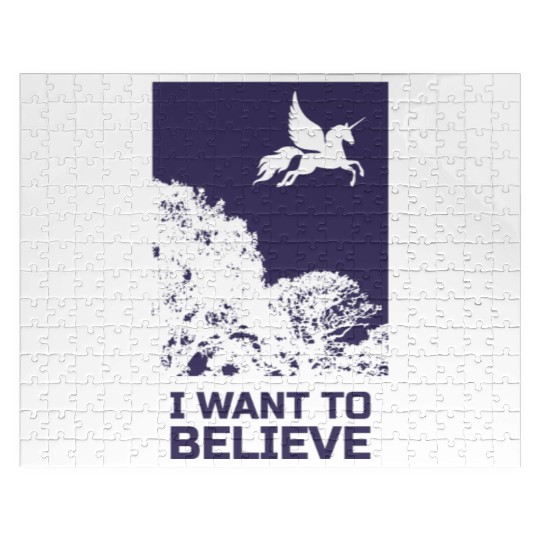 Unicorn "I Want To Believe" UAP Outfit Alien Ufo Jigsaw Puzzles