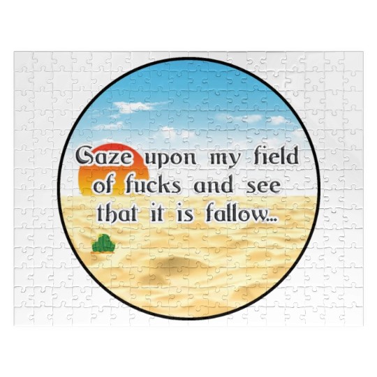 No Fucks Given I Dont Care Fuck Off No F*cks Cacti Jigsaw Puzzles