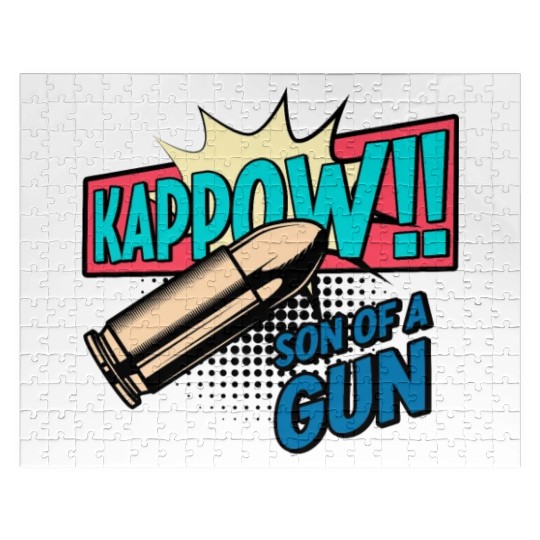 Kappow Bullets Gun Explosion Big bang Aesthetic Jigsaw Puzzles