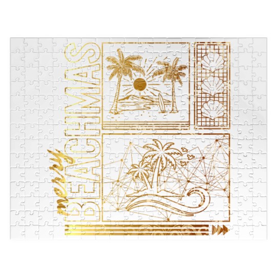 Coastal Beach Christmas In July Jigsaw Puzzles, Merry