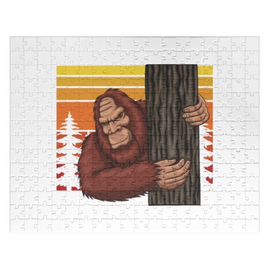Bigfoot Hide And Seek Champion Funny Sasquatch Jigsaw Puzzles