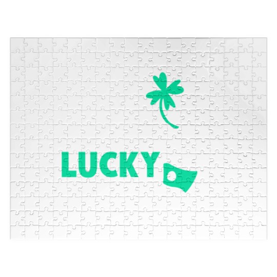 I'm A Lucky Twin St. Patricks Day Ireland Irish Jigsaw Puzzles