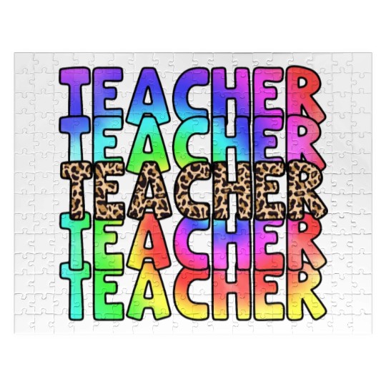 Teacher, colorful. Leopard Jigsaw Puzzles