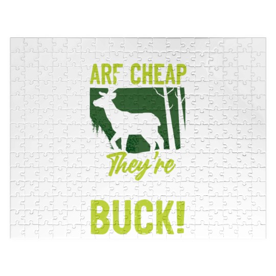 Buck Deer Hunting Hunter Pun Jigsaw Puzzles