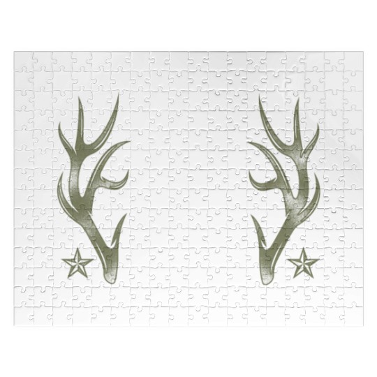 Buck Deer Hunting Hunter Vintage Jigsaw Puzzles