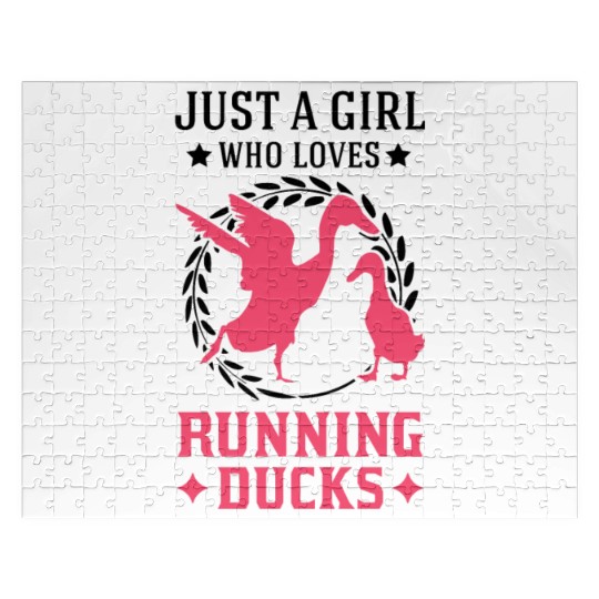 Just A Girl Who Loves Running Ducks Jigsaw Puzzles