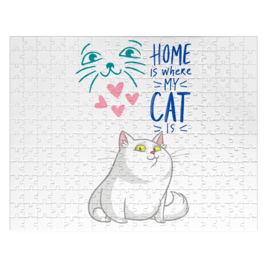 Cat Home Smart Animal Funny Meme Love Family Pet Jigsaw Puzzles