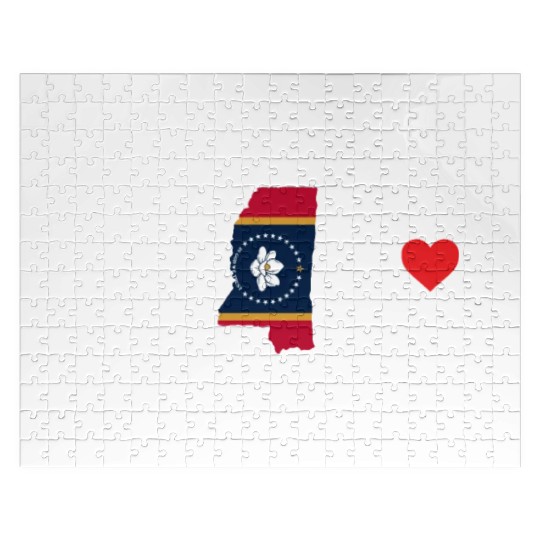 Mississippi Heartbeat Gift Jigsaw Puzzles