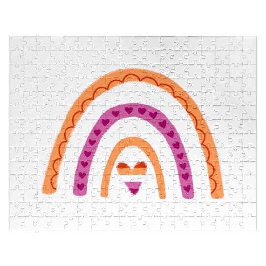 Proud Granddaughter Lesbian Pride Rainbow Jigsaw Puzzles