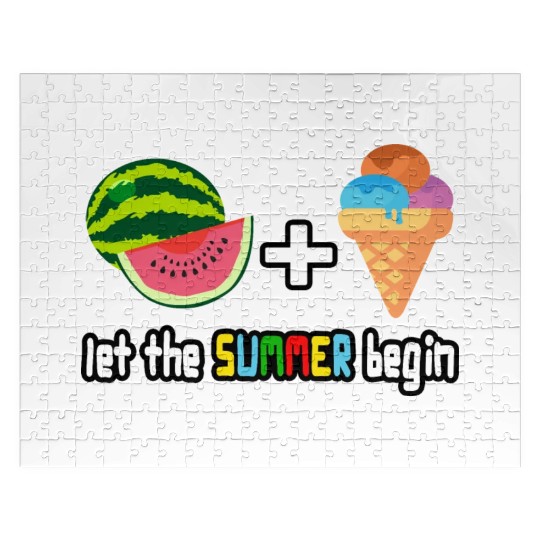 summer cool watermelon, ice cream vacation holiday Jigsaw Puzzles
