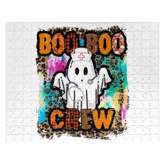 Halloween Boo Boo Crew Tie Dye Jigsaw Puzzles