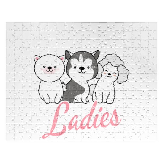 I Love My Ladies Funny Dog Owners Dog Lovers Puppy Jigsaw Puzzles