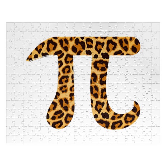 Pi Leopard Print Skin Cheetah Pi Day Math Nerd Jigsaw Puzzles