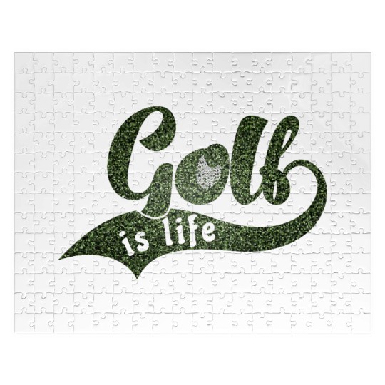 GOLF IS LIFE Distressed Look Jigsaw Puzzles