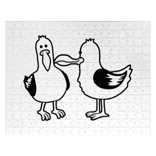 2 funny seagull friends Jigsaw Puzzles