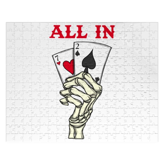Poker Player Poker Cards 7 2 Skeleton Hand Poker Jigsaw Puzzles