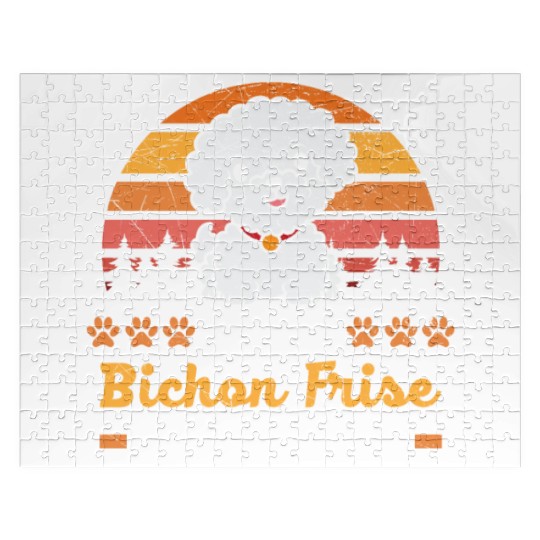 Best Bichon Frise Dad Ever Curly Hair Pup Puppy Jigsaw Puzzles