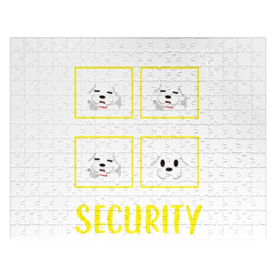 Bichon Frise Security Curly Hair Pup Puppy Lover Jigsaw Puzzles