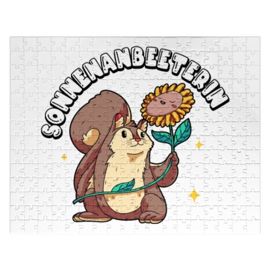 Sonnenanbeeterin Squirrel & Sunflower-Themed Jigsaw Puzzles