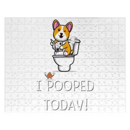 Funny I Pooped Today Funny dog Poop Birthday Jigsaw Puzzles