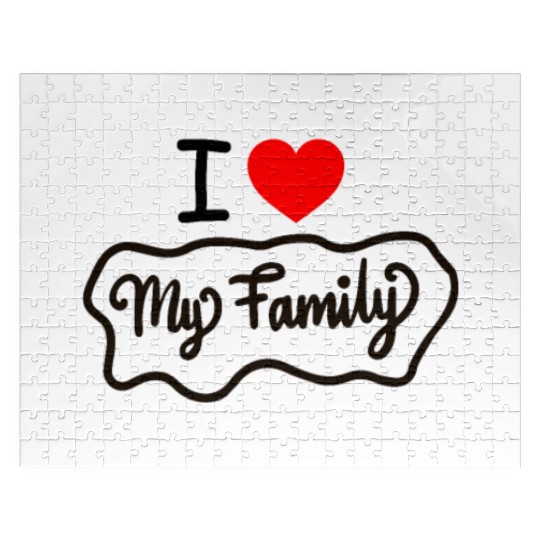I Love My Family Funny design Classic Jigsaw Puzzles