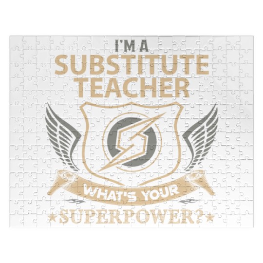 Substitute Teacher Jigsaw Puzzles - Superpower Job Gift I