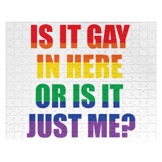 LGBT Funny Gay Lesbian Pride Rainbow Slogan Gift Jigsaw Puzzles
