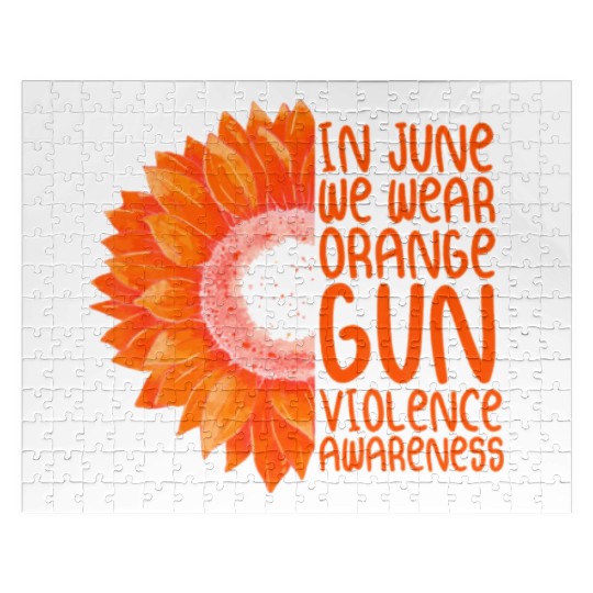 We Wear Orange Gun Violence Awareness Day Jigsaw Puzzles