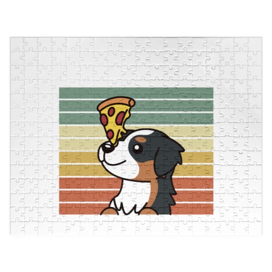 I Like Pizza And My Bernese Mountain Dog Jigsaw Puzzles