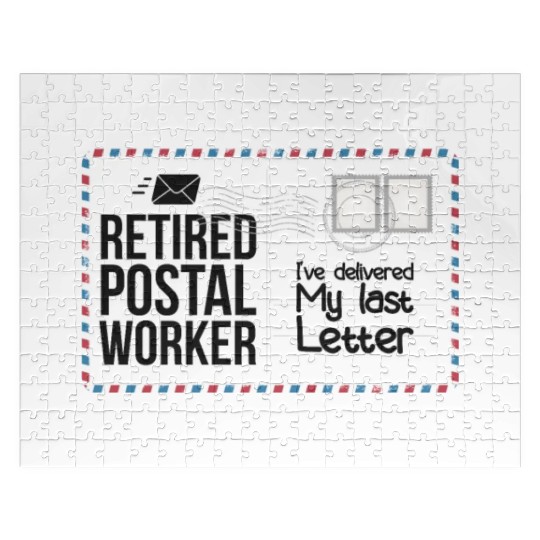 Retired Postal Worker Retirement Mailman Postman Jigsaw Puzzles