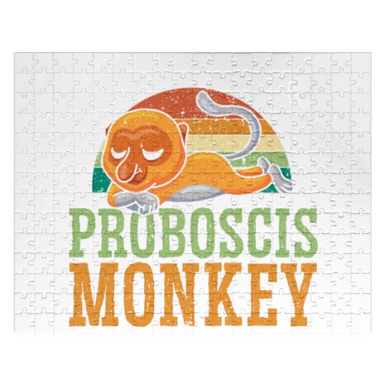 Life Is Better With Proboscis Monkey Ape Zookeeper Jigsaw Puzzles