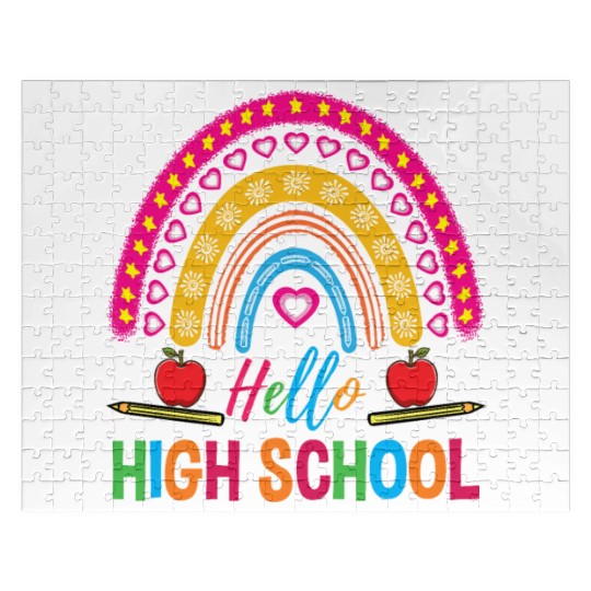 Hello High School Teacher Rainbow Jigsaw Puzzles