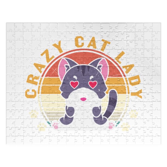 Crazy cat Lady Jigsaw Puzzles