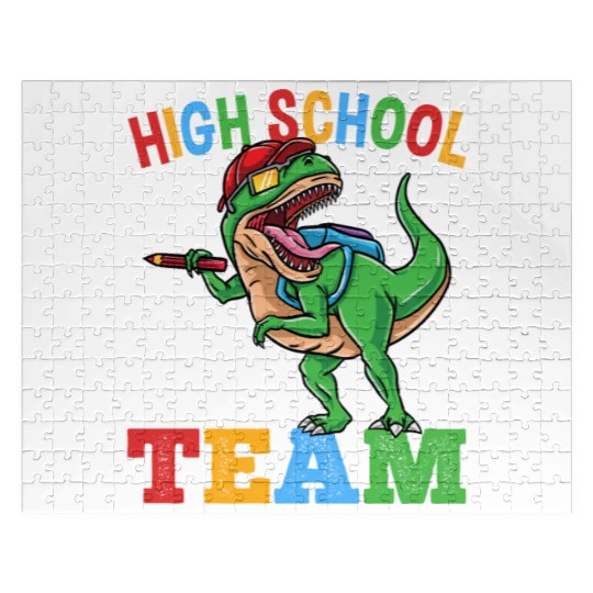 High School Team T-Rex Dinosaur Boys Jigsaw Puzzles