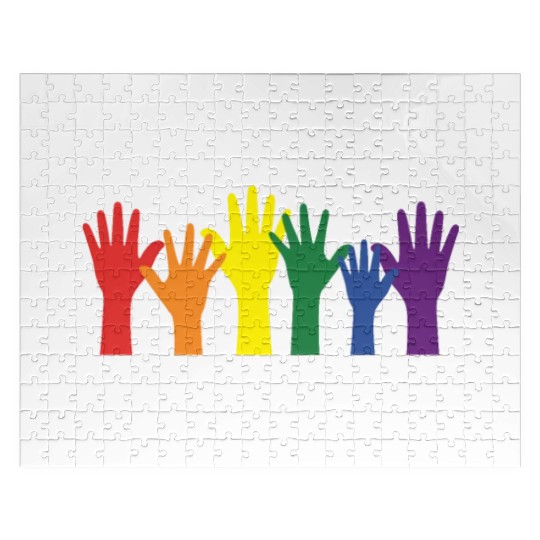 Lgbtq Gay Pride Month Rainbow Love Is Love Jigsaw Puzzles