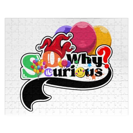 Why So Curious Swoosh Balloon toon funny parody. Jigsaw Puzzles