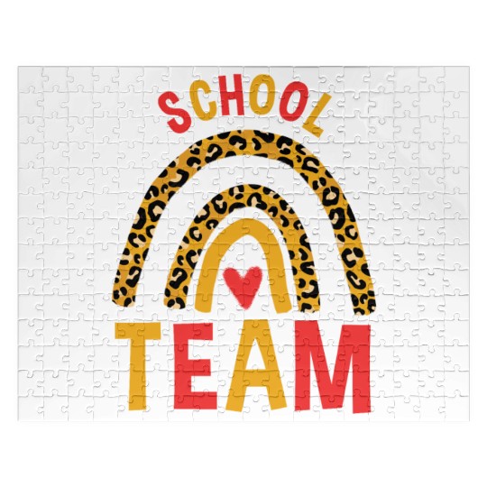 Leopard Rainbow Back To School Team Jigsaw Puzzles