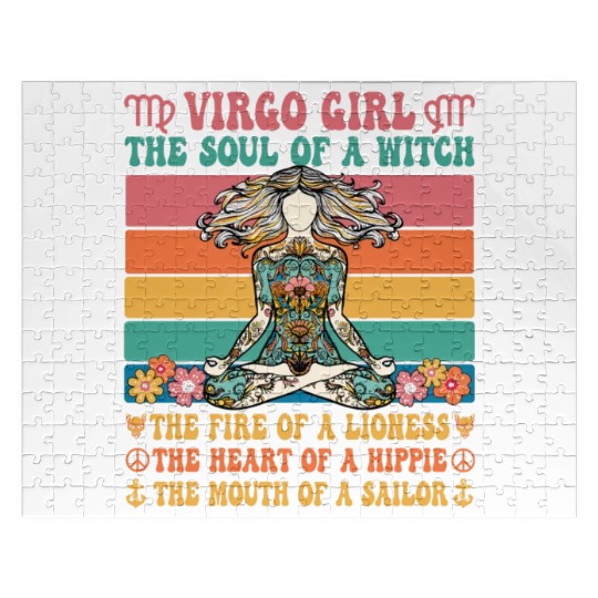 Virgo Girl Astrology Sign Jigsaw Puzzles