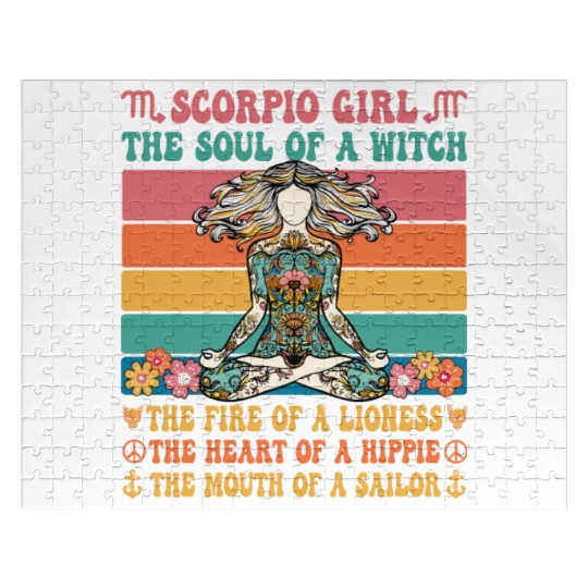 Scorpio Girl Astrology Sign Jigsaw Puzzles