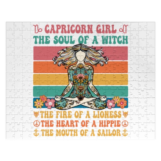 Capricorn Girl Astrology Sign Jigsaw Puzzles