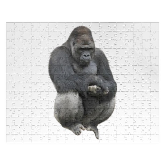 Majestic Gorilla Silhouette Design Jigsaw Puzzles