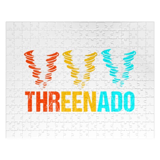 3rd Birthday Threenado Birthday Tornado Jigsaw Puzzles