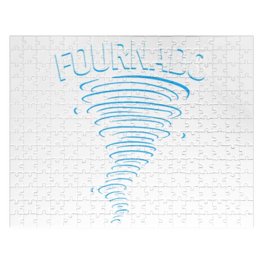 4th Birthday Party Fournado Birthday Tornado Jigsaw Puzzles