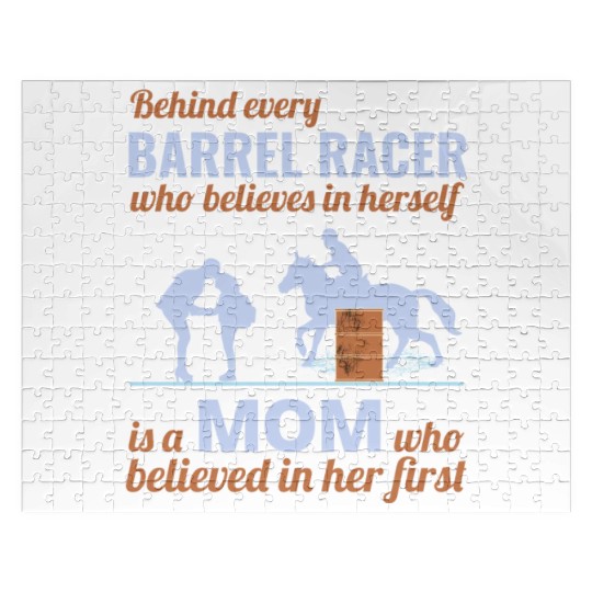 Barrel Racer Racing Horse Riding Mom Mothers day Jigsaw Puzzles