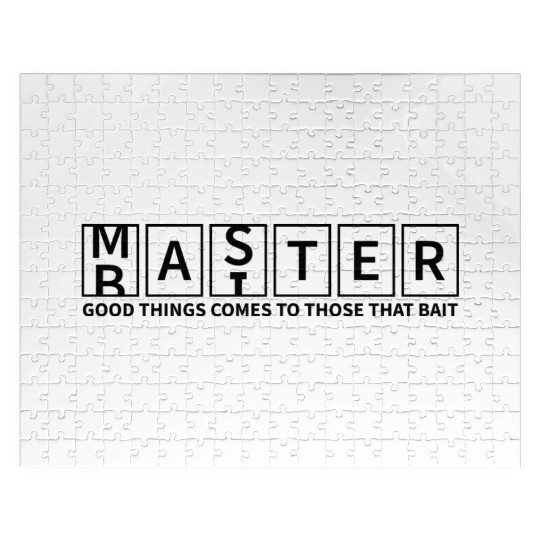 Master Baiter Funny Double Meaning Fishing Design Jigsaw Puzzles