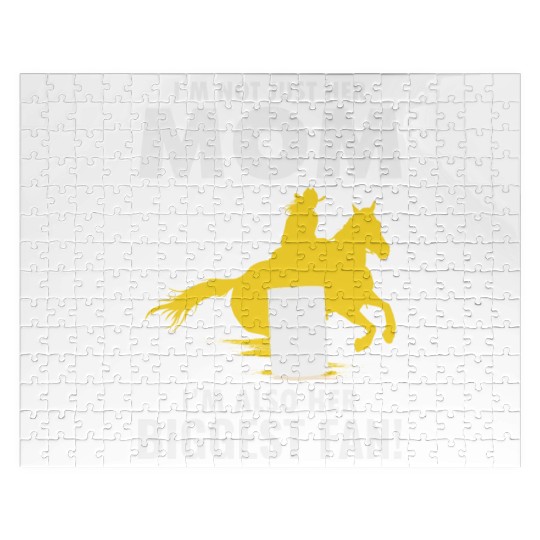 Barrel Racer Racing Horse Riding Mom Mothers day Jigsaw Puzzles