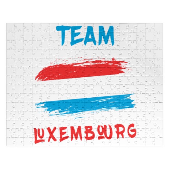 Team Luxembourg flags design Jigsaw Puzzles