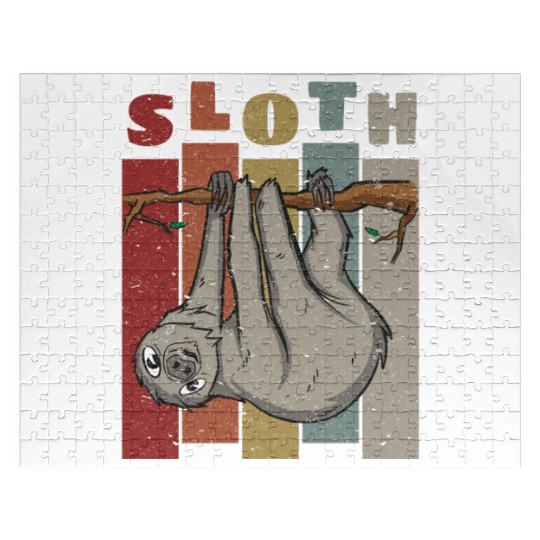 Sloth Retro Jigsaw Puzzles